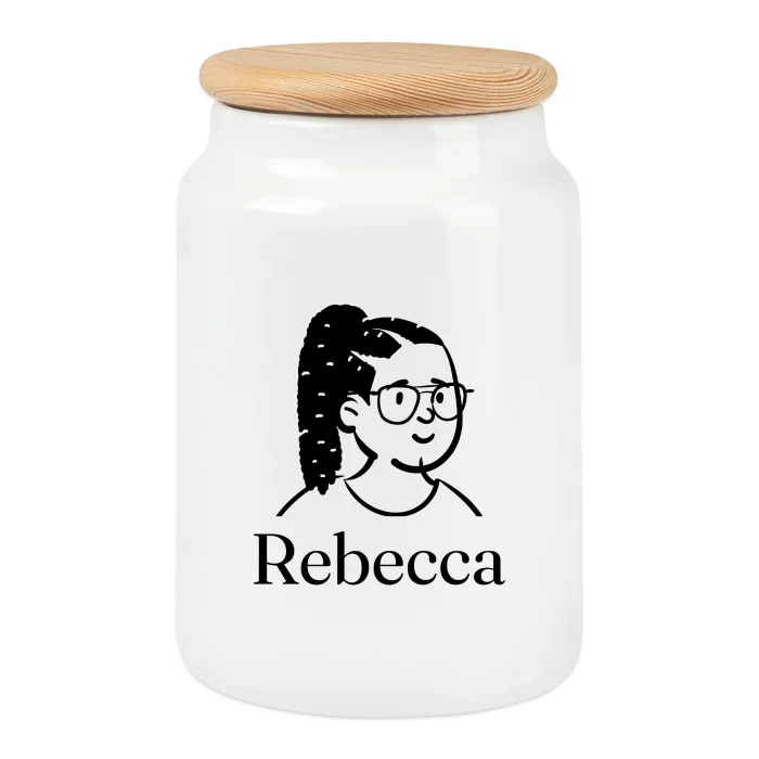 Boîte à biscuits personnalisée au prénom Rebecca