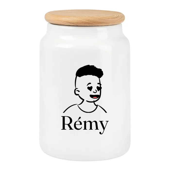 Boîte à biscuits personnalisée au prénom Rémy