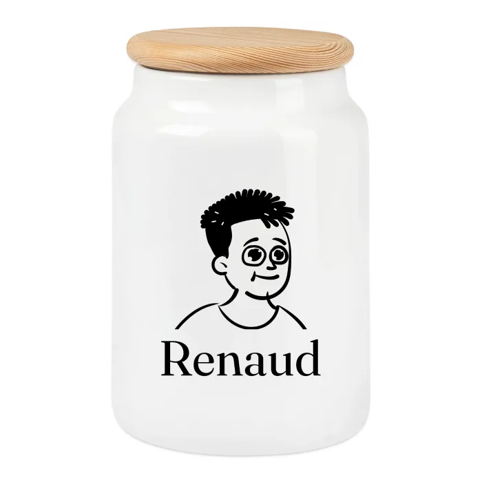 Boîte à biscuits personnalisée au prénom Renaud