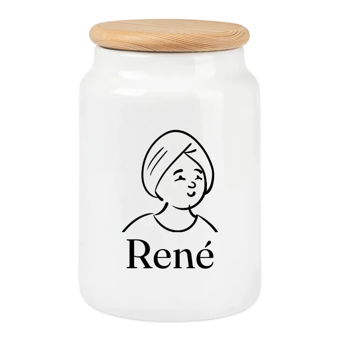 Boîte à biscuits personnalisée au prénom René