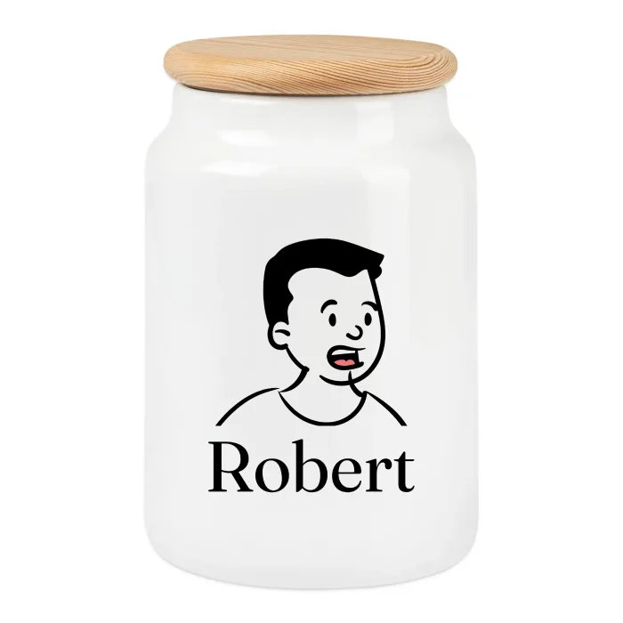 Boîte à biscuits personnalisée au prénom Robert