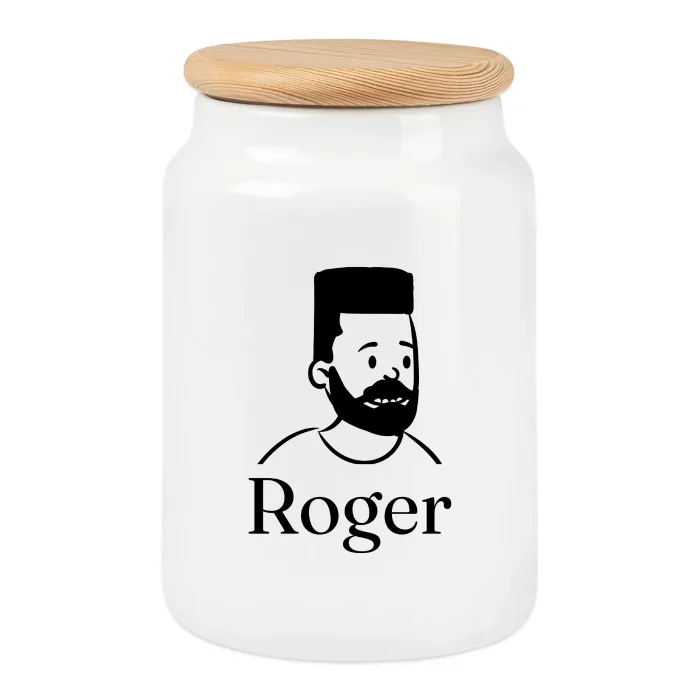 Boîte à biscuits personnalisée au prénom Roger