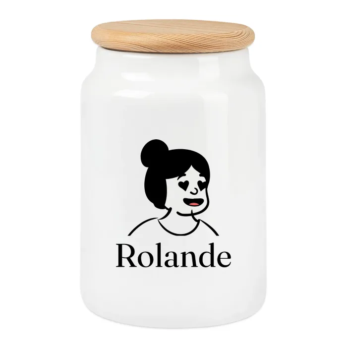 Boîte à biscuits personnalisée au prénom Rolande