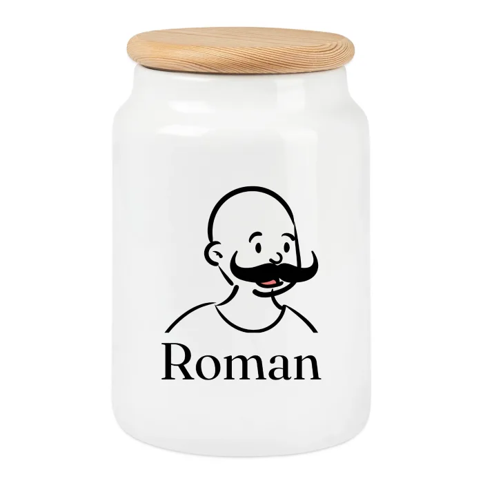 Boîte à biscuits personnalisée au prénom Roman