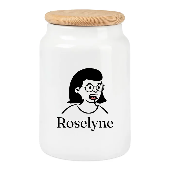 Boîte à biscuits personnalisée au prénom Roselyne