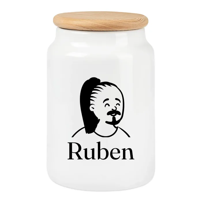 Boîte à biscuits personnalisée au prénom Ruben