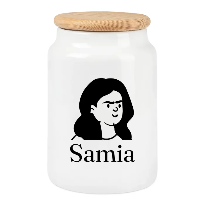 Boîte à biscuits personnalisée au prénom Samia
