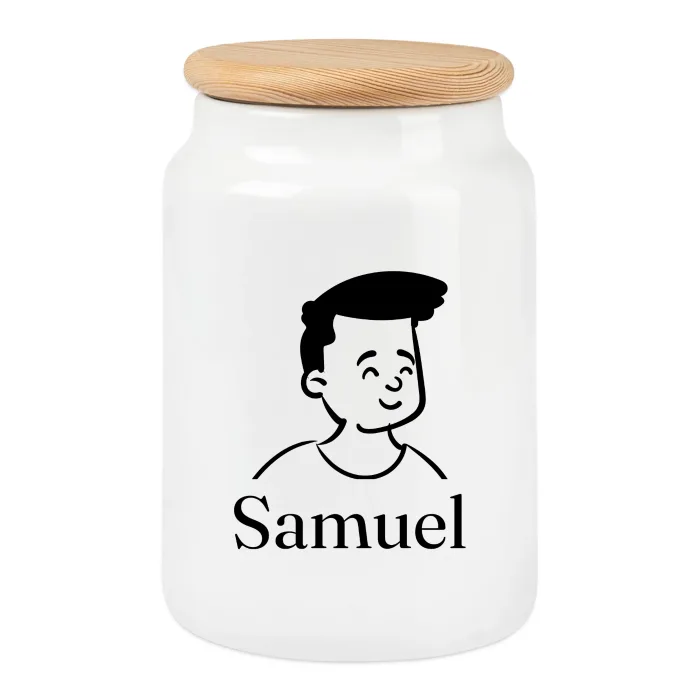 Boîte à biscuits personnalisée au prénom Samuel