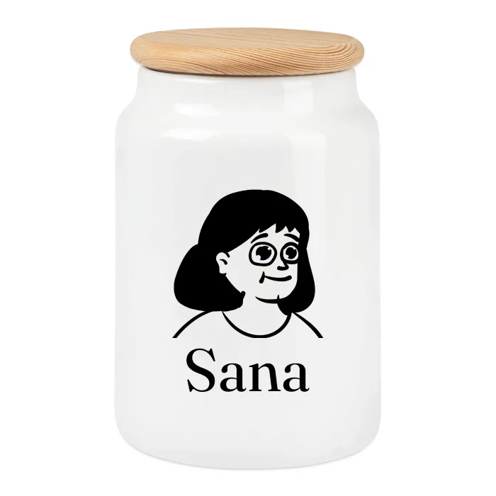 Boîte à biscuits personnalisée au prénom Sana