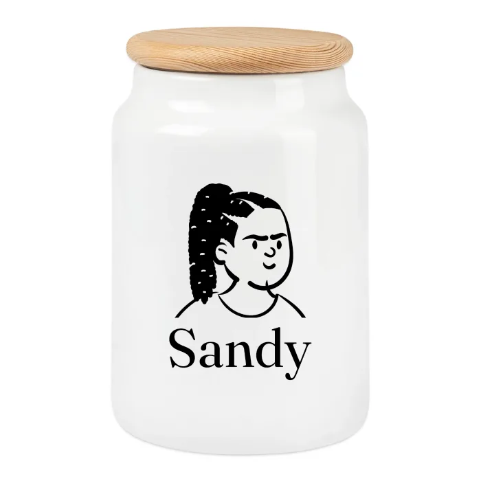 Boîte à biscuits personnalisée au prénom Sandy