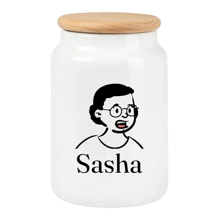 Boîte à biscuits personnalisée au prénom Sasha