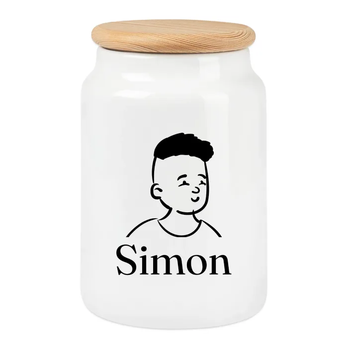Boîte à biscuits personnalisée au prénom Simon