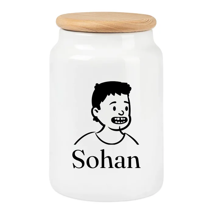 Boîte à biscuits personnalisée au prénom Sohan