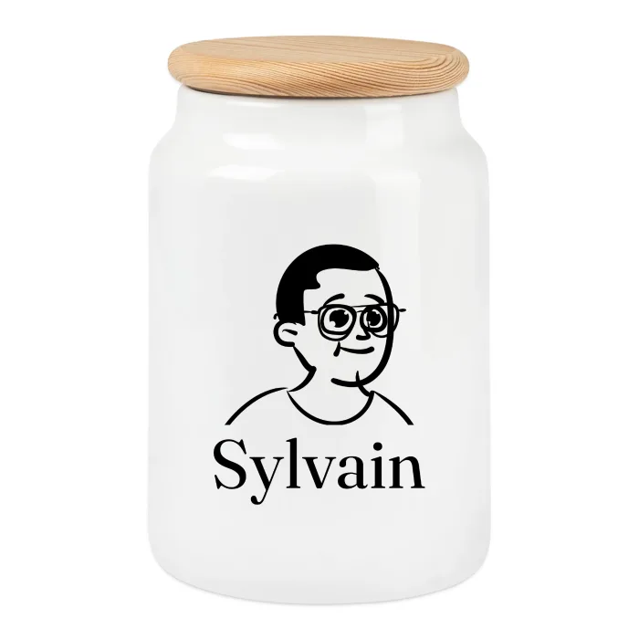 Boîte à biscuits personnalisée au prénom Sylvain