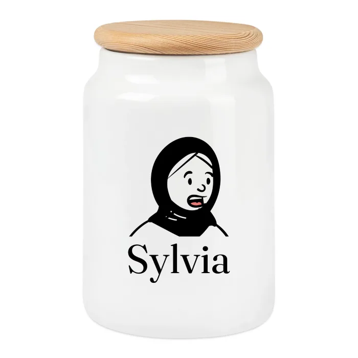 Boîte à biscuits personnalisée au prénom Sylvia