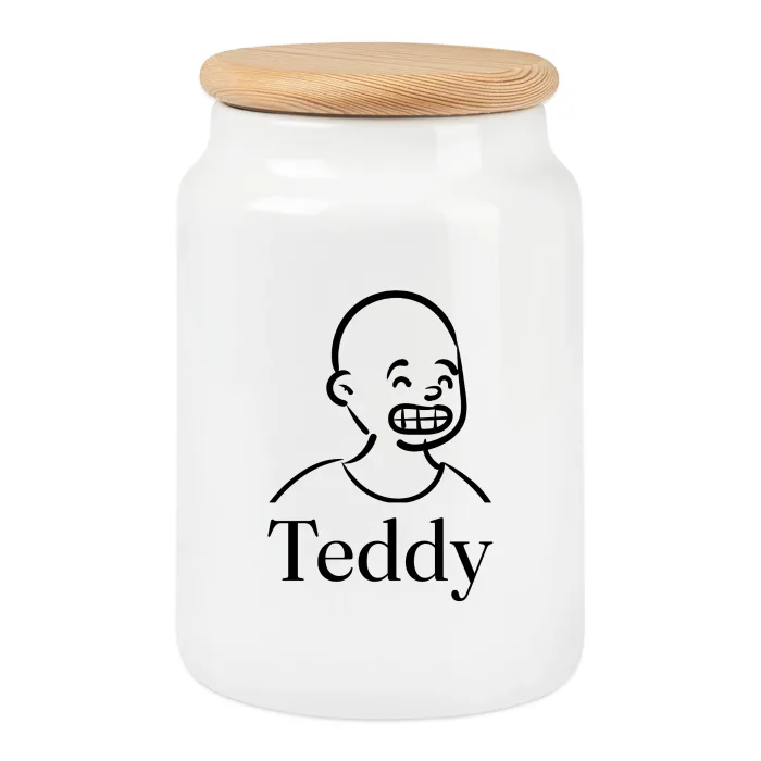 Boîte à biscuits personnalisée au prénom Teddy