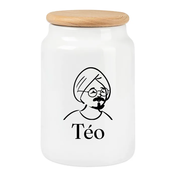 Boîte à biscuits personnalisée au prénom Téo