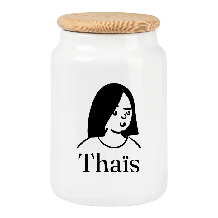 Boîte à biscuits personnalisée au prénom Thaïs
