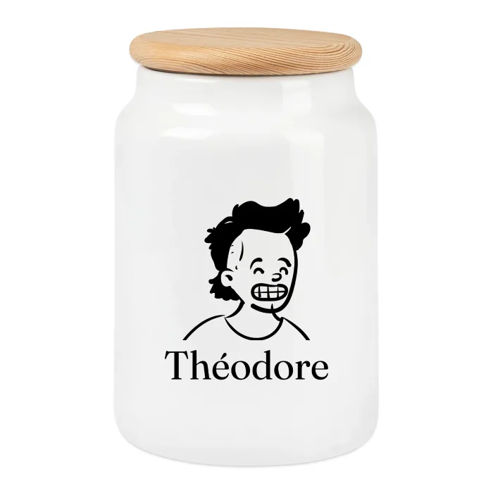 Boîte à biscuits personnalisée au prénom Théodore