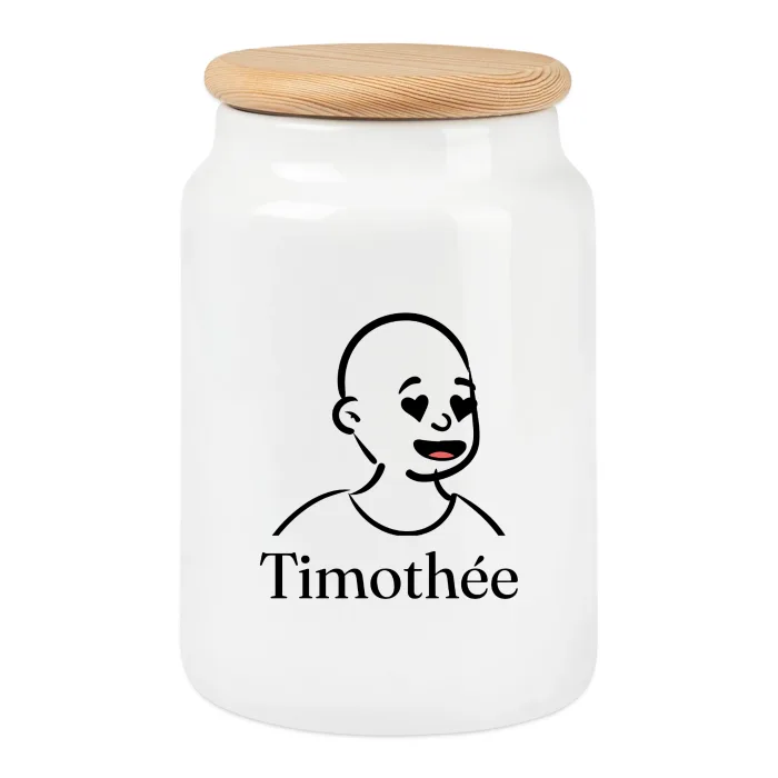 Boîte à biscuits personnalisée au prénom Timothée