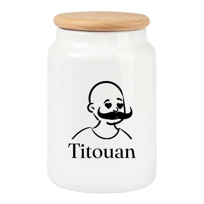 Boîte à biscuits personnalisée au prénom Titouan