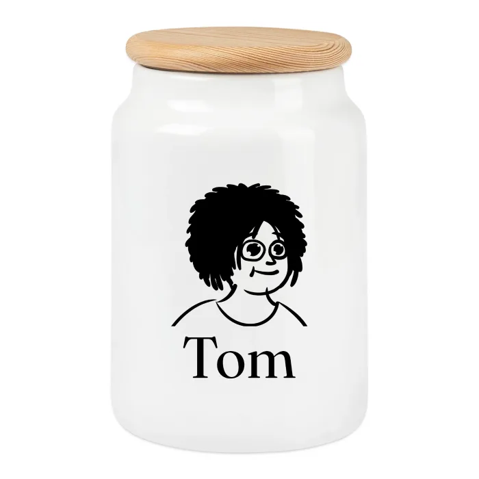 Boîte à biscuits personnalisée au prénom Tom