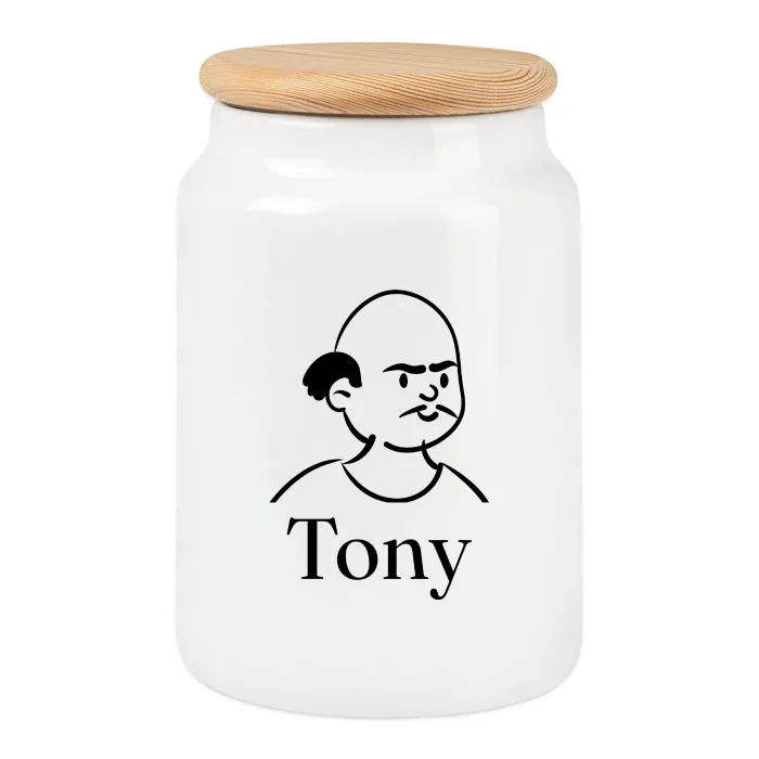 Boîte à biscuits personnalisée au prénom Tony