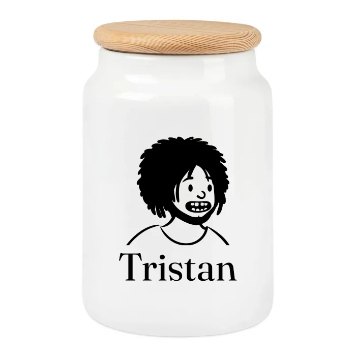 Boîte à biscuits personnalisée au prénom Tristan