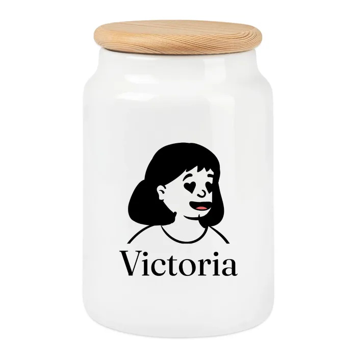 Boîte à biscuits personnalisée au prénom Victoria