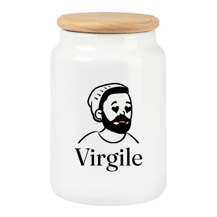 Boîte à biscuits personnalisée au prénom Virgile