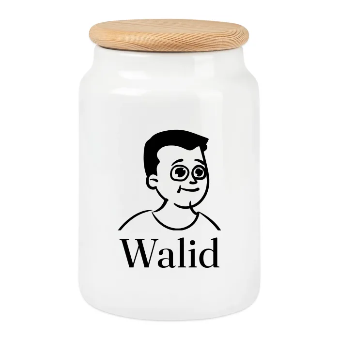 Boîte à biscuits personnalisée au prénom Walid