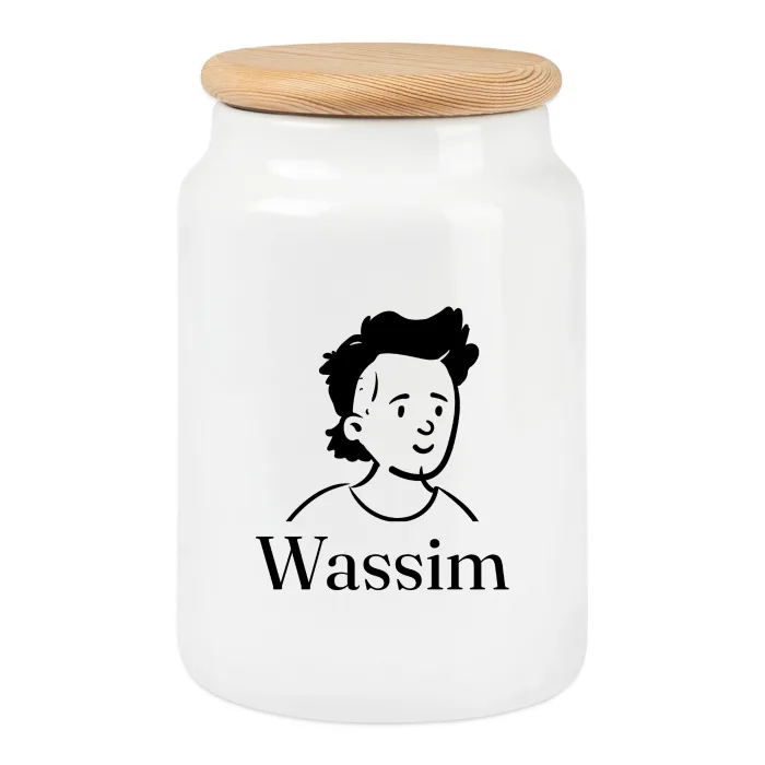 Boîte à biscuits personnalisée au prénom Wassim