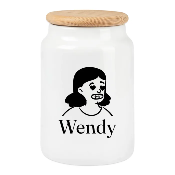 Boîte à biscuits personnalisée au prénom Wendy