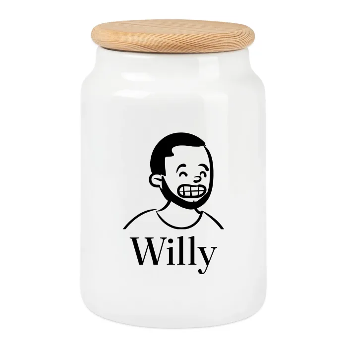 Boîte à biscuits personnalisée au prénom Willy