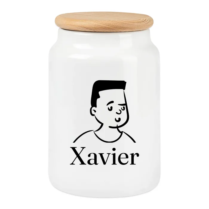 Boîte à biscuits personnalisée au prénom Xavier