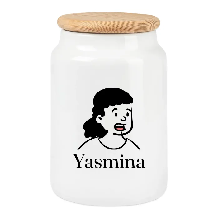 Boîte à biscuits personnalisée au prénom Yasmina