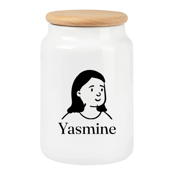 Boîte à biscuits personnalisée au prénom Yasmine