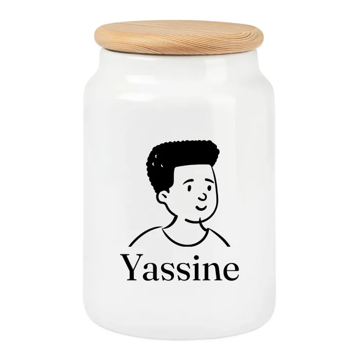 Boîte à biscuits personnalisée au prénom Yassine