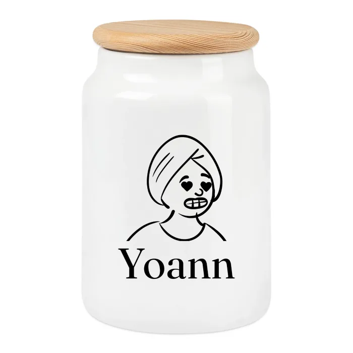 Boîte à biscuits personnalisée au prénom Yoann