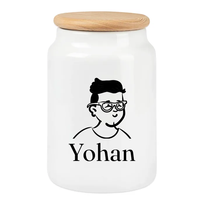 Boîte à biscuits personnalisée au prénom Yohan