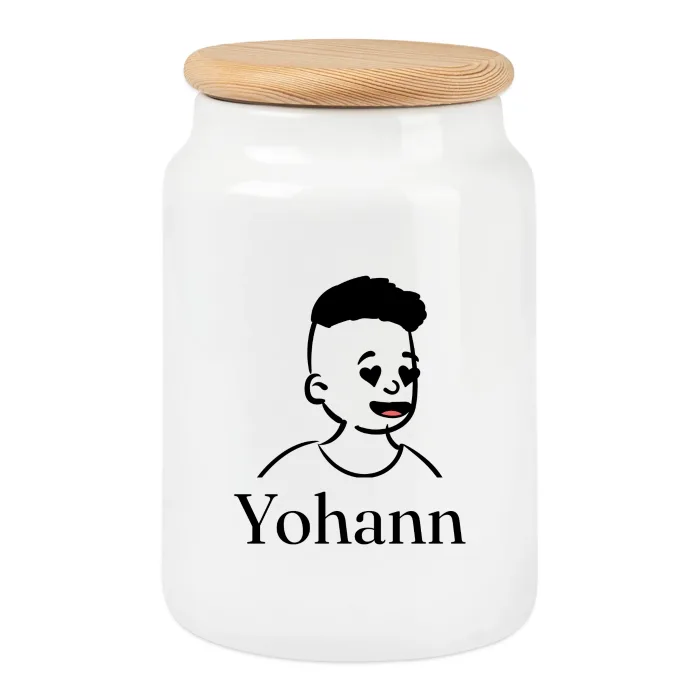 Boîte à biscuits personnalisée au prénom Yohann