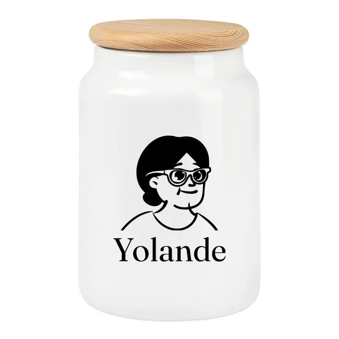 Boîte à biscuits personnalisée au prénom Yolande