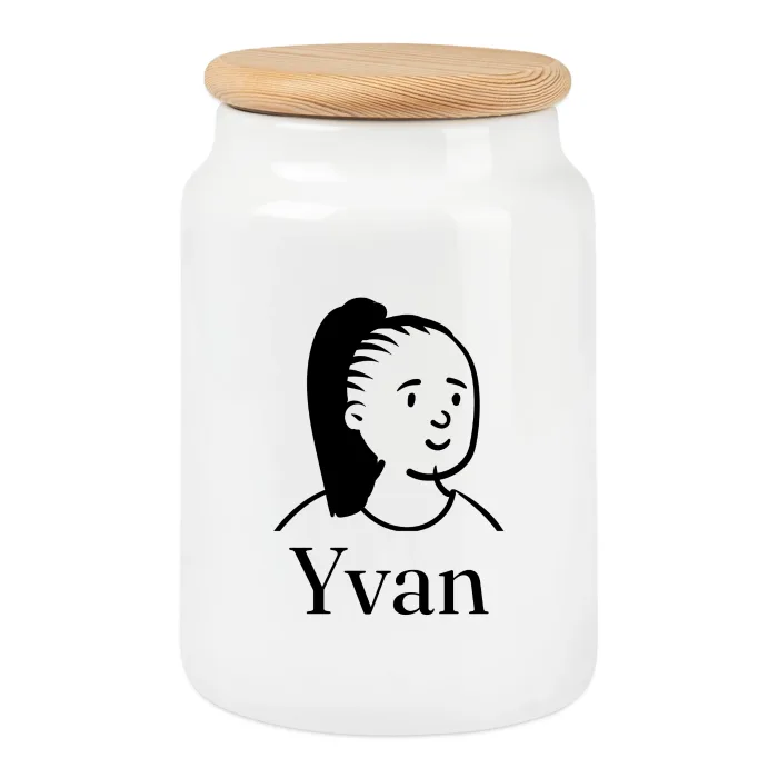 Boîte à biscuits personnalisée au prénom Yvan