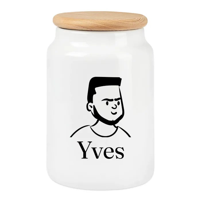 Boîte à biscuits personnalisée au prénom Yves