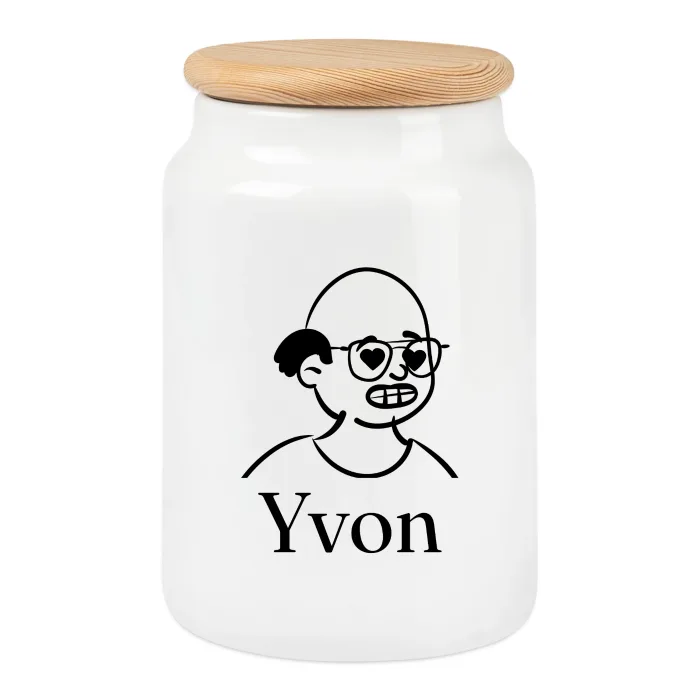 Boîte à biscuits personnalisée au prénom Yvon