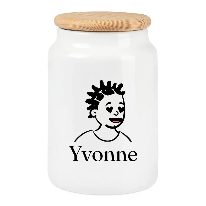 Boîte à biscuits personnalisée au prénom Yvonne