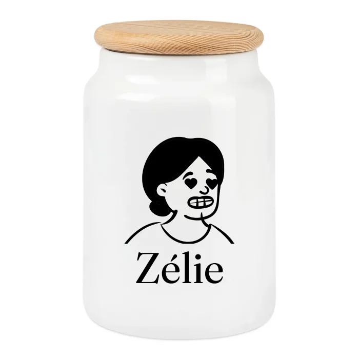 Boîte à biscuits personnalisée au prénom Zélie