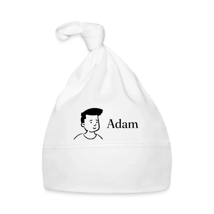Bonnet bébé personnalisé au prénom Adam