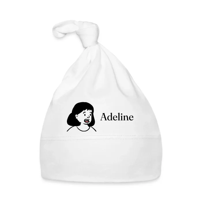 Bonnet bébé personnalisé au prénom Adeline