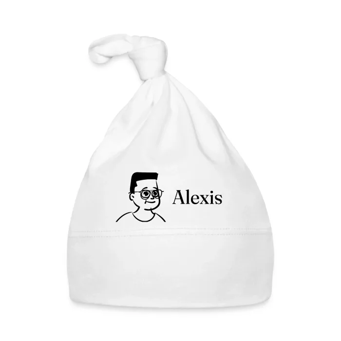 Bonnet bébé personnalisé au prénom Alexis